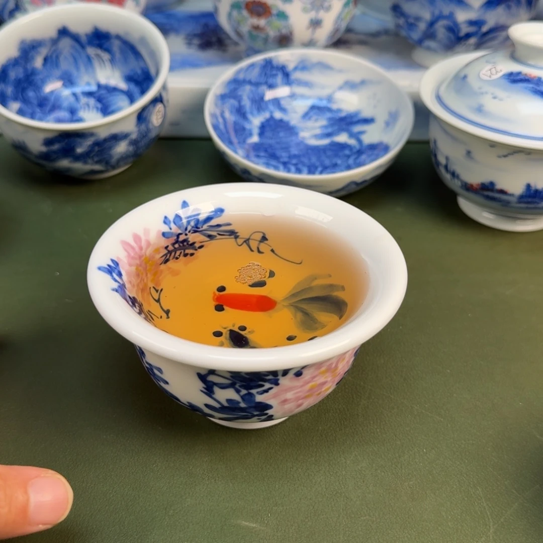 陶瓷景德镇纯手绘茶具圆圆230