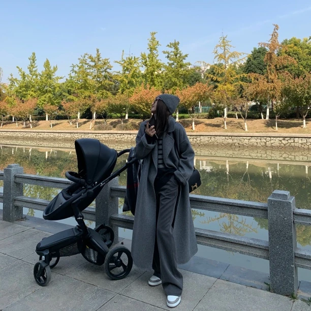 Miss Bao 大翻领澳毛双面绒大衣