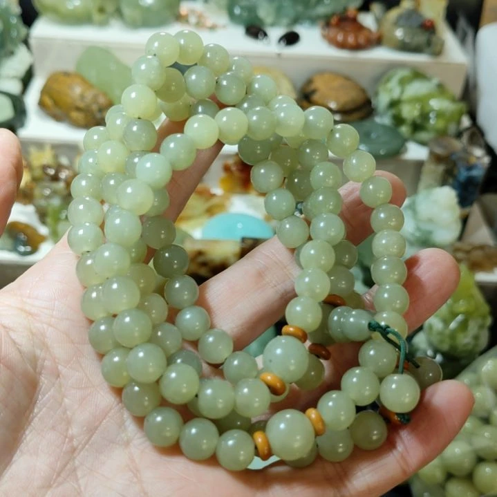 和田玉108粒手串项链两用手串未镶嵌曼**️