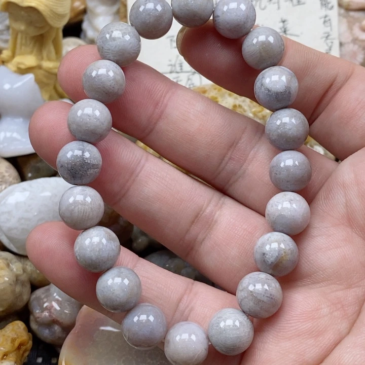 颈饰未镶嵌硅化珊瑚（珊瑚玉）