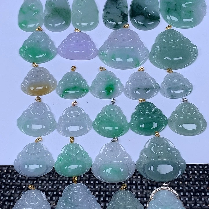 翡翠未镶嵌颈饰天然