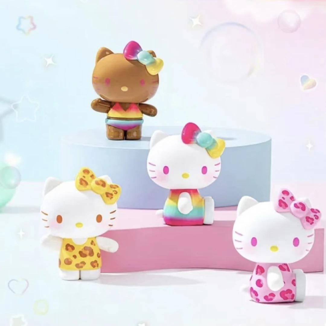 【代拆】Hello Kitty夏日彩虹糖系列潮玩手办盲盒