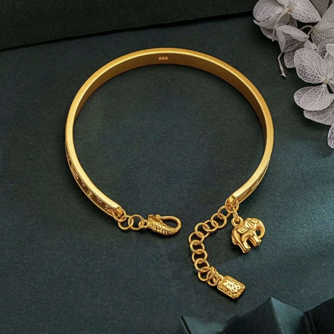 手镯 黄色大象开口手镯 多样性发货
