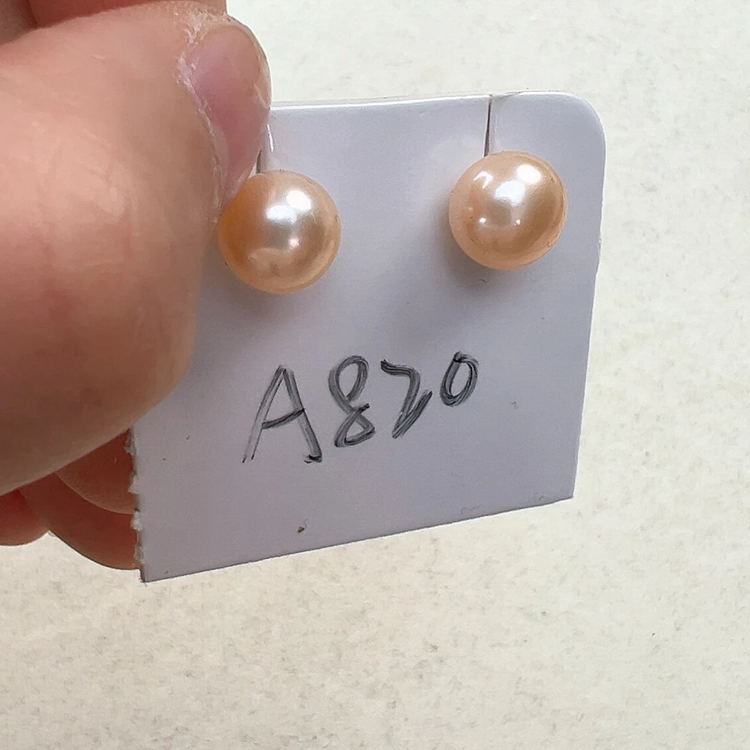 淡水珍珠耳饰银S925镶嵌