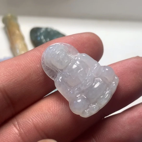 翡翠颈饰未镶嵌竹***配翡翠