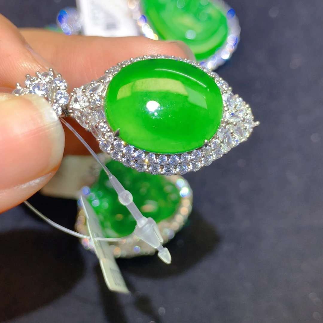 翡翠银S925镶嵌颈饰