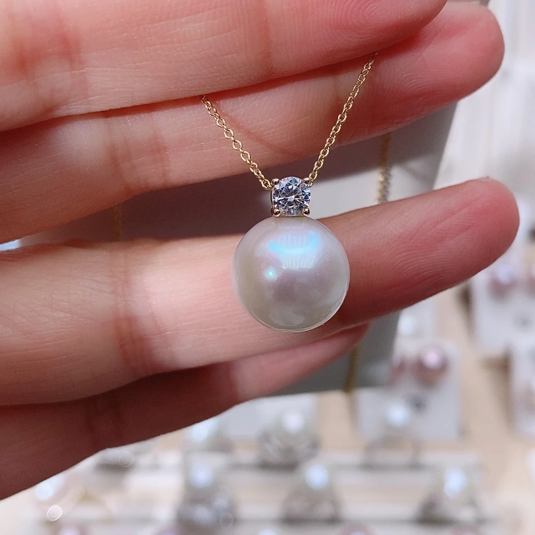 颈饰银S925镶嵌淡水珍珠