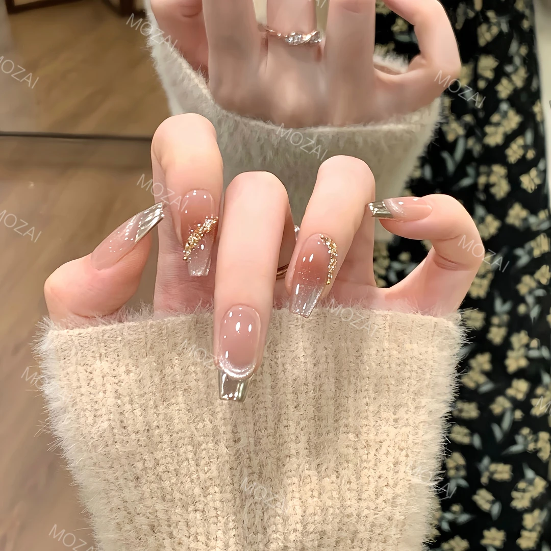 茉哉KK【秋奢】纯手工定制美甲可拆卸穿戴甲A1523