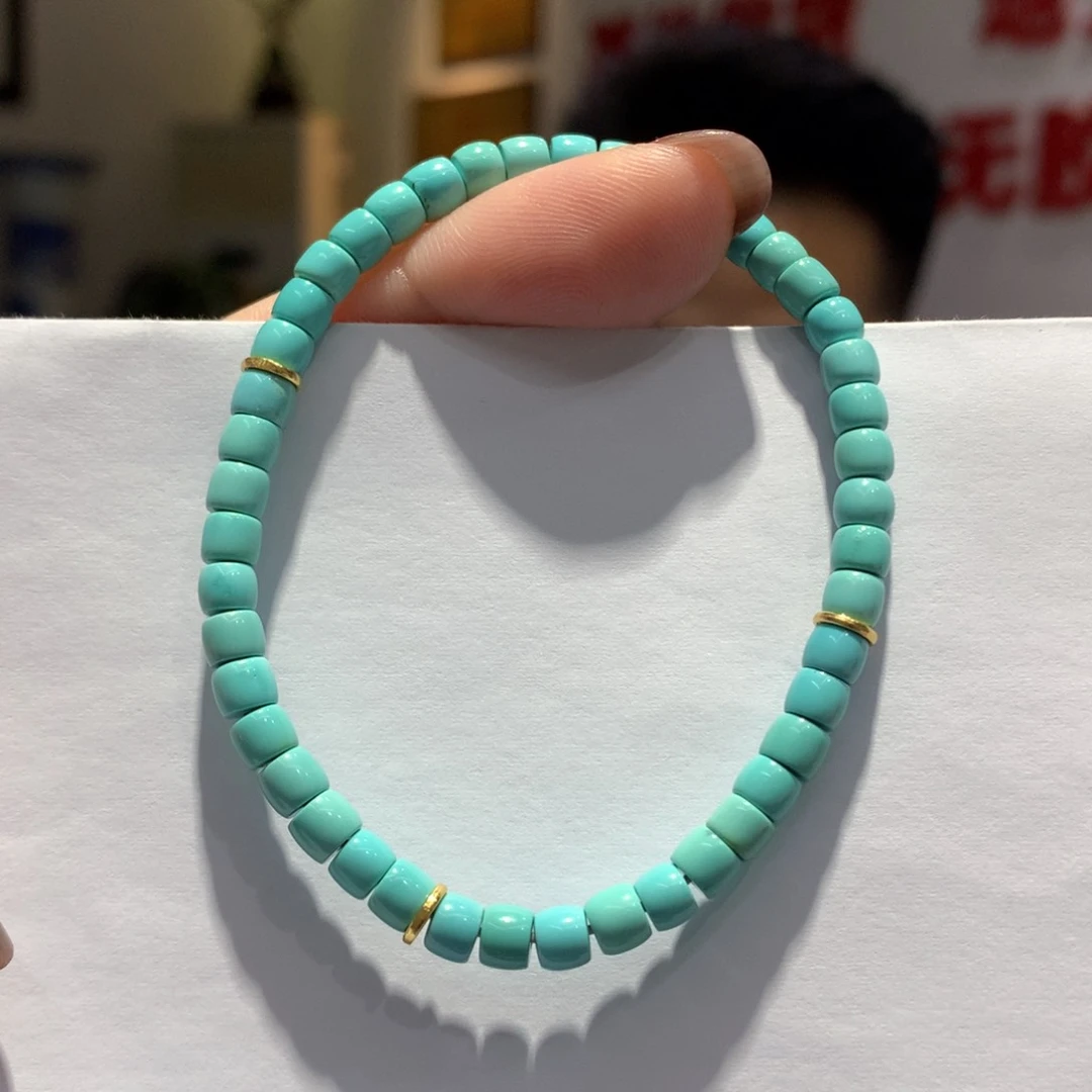 18K金镶嵌绿松石单圈