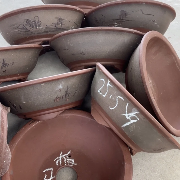 紫砂花盆100-10。         25.5-9。