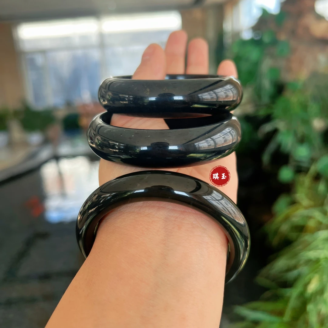 《限量款》琪家人福利岫玉黑乌鸡手镯多样性发其一