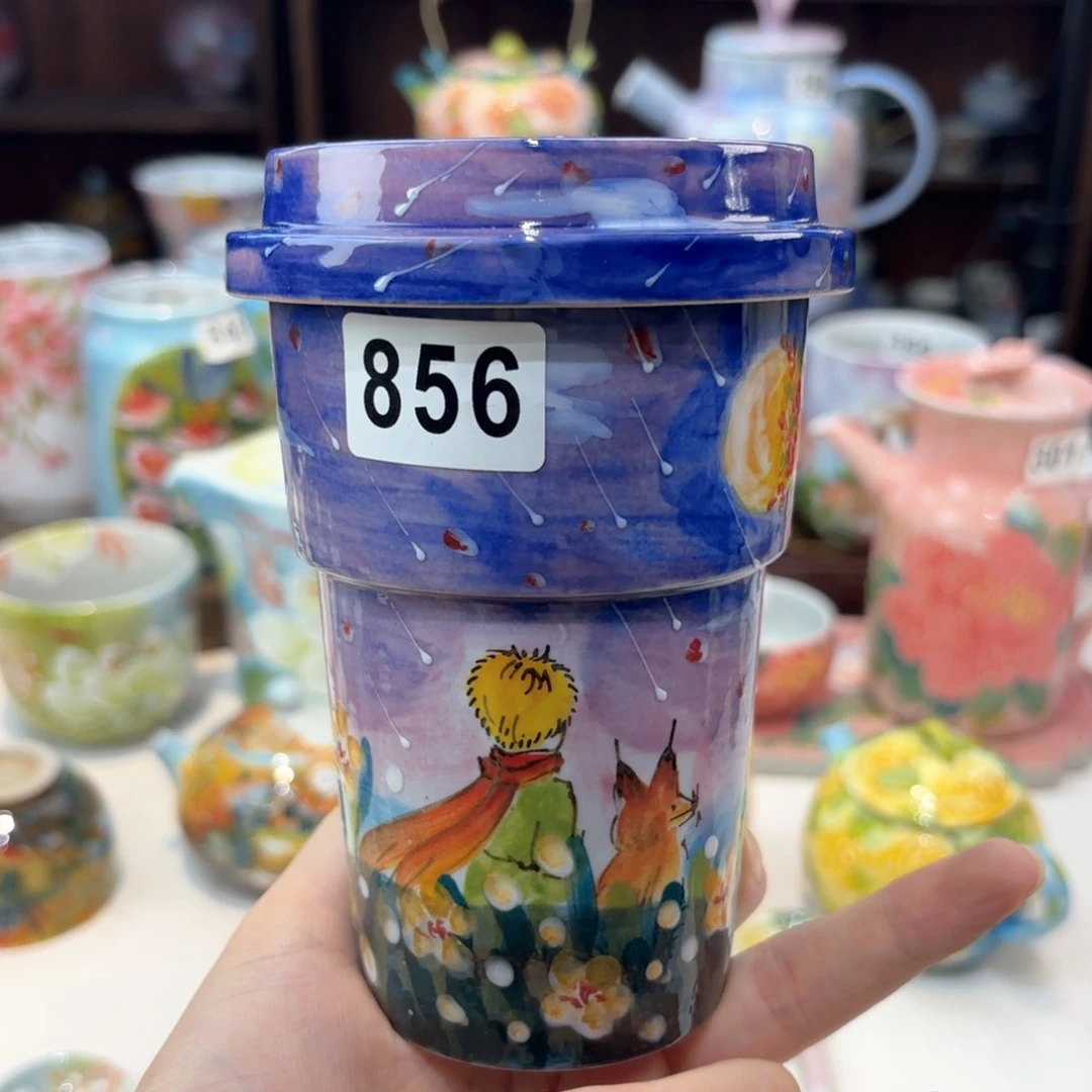 景德镇手绘高温釉下彩陶瓷茶具
