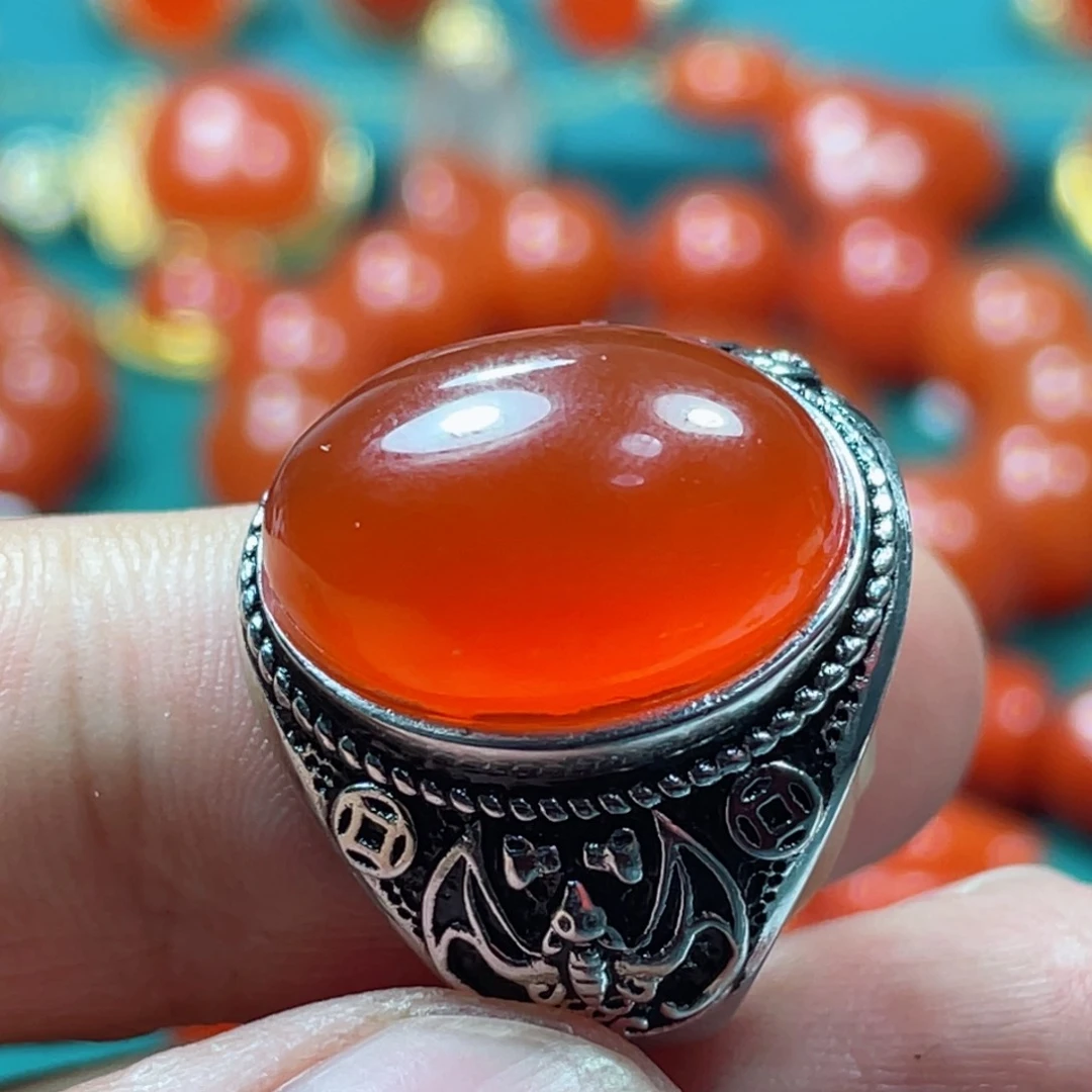 南红玛瑙项链银S925镶嵌