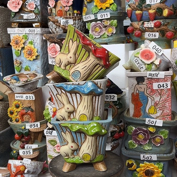 粗陶材质多肉花盆