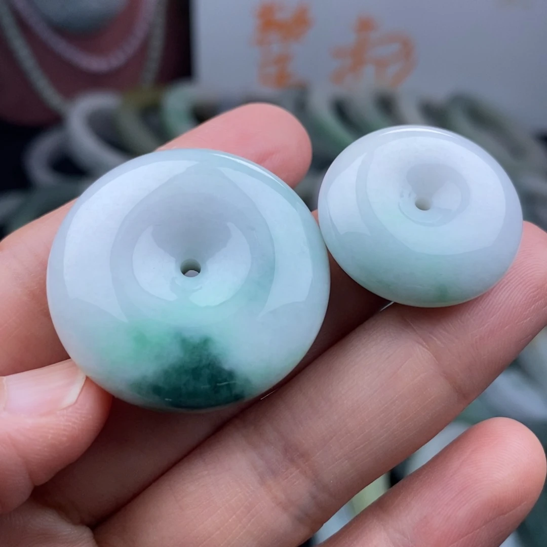 翡翠颈饰未镶嵌平安扣多样性发货