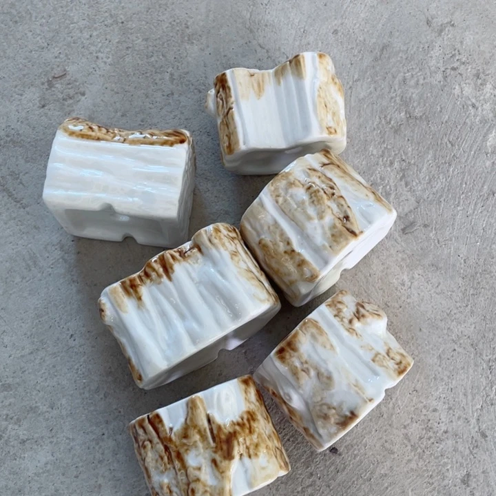 陶瓷拇指盆半手工花盆浮力炸默认微瑕