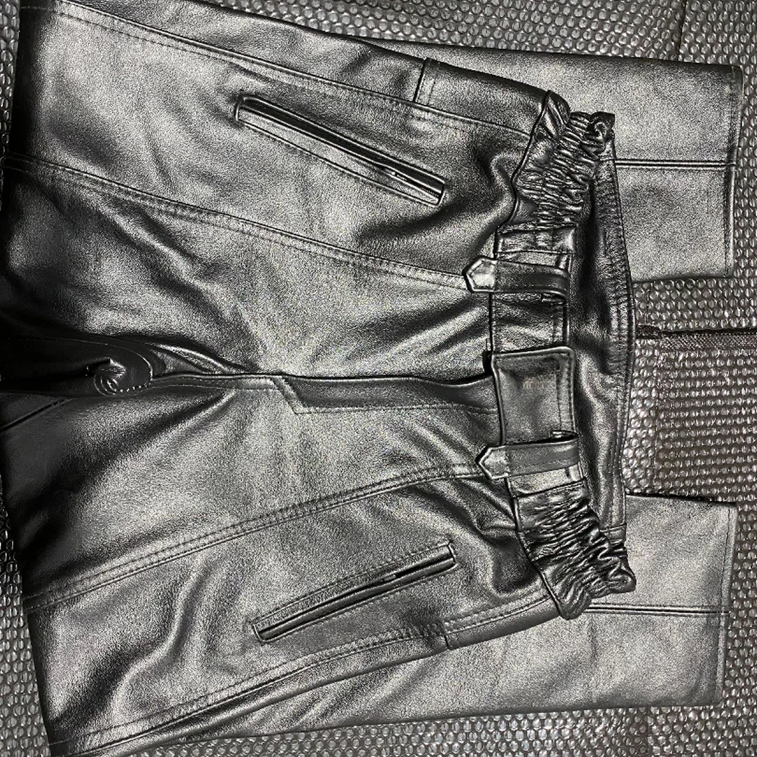 男士牛皮真皮小马裤单皮加厚直通裤