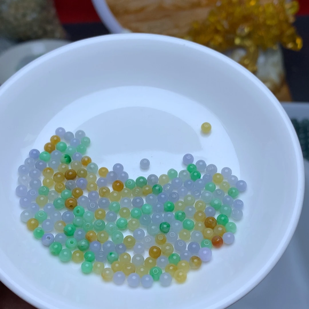【闪购商品】翡翠手链未镶嵌卡3.5冰三彩10个