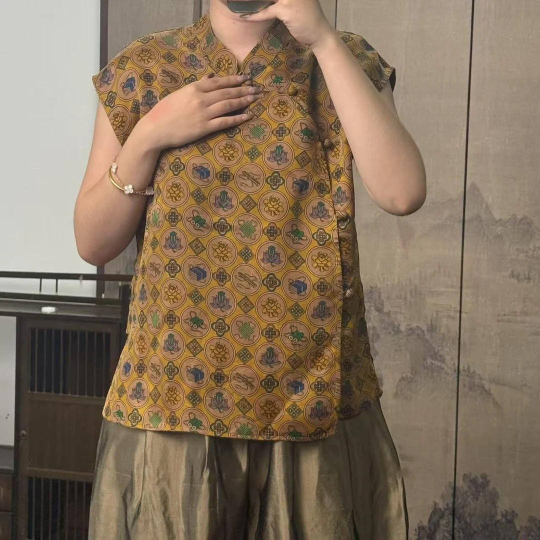 100%桑蚕丝！文房四宝小奥黛上衣