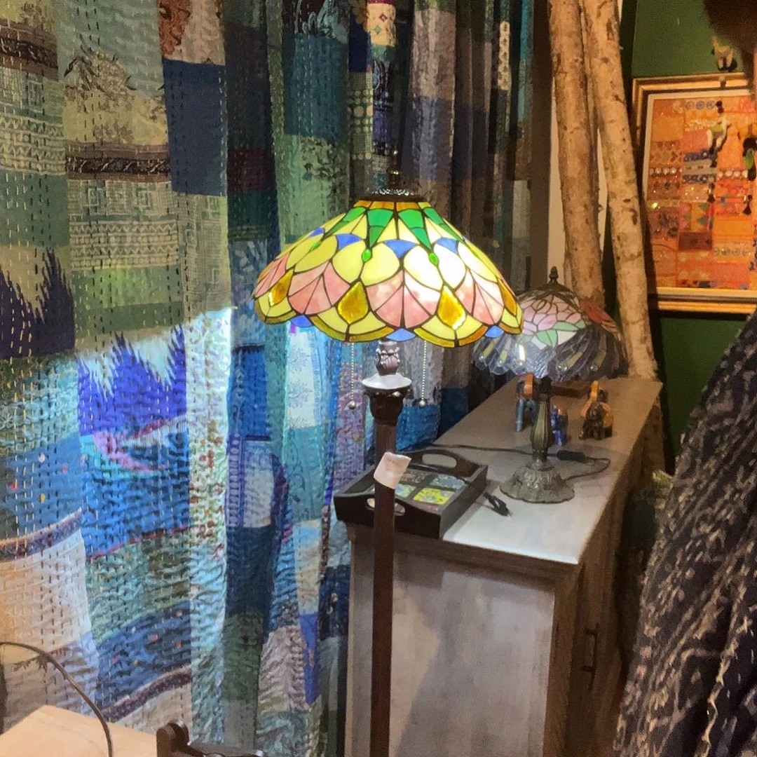 仪***仪聚酯纤维貂毛羽绒1.6米琉璃落地灯