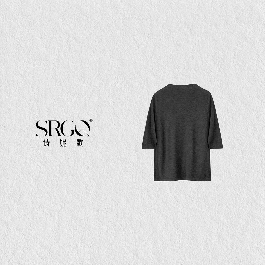 诗妮歌畅享柔软系列绵羊毛【安可拉红】七分袖女式舒适针织毛衫