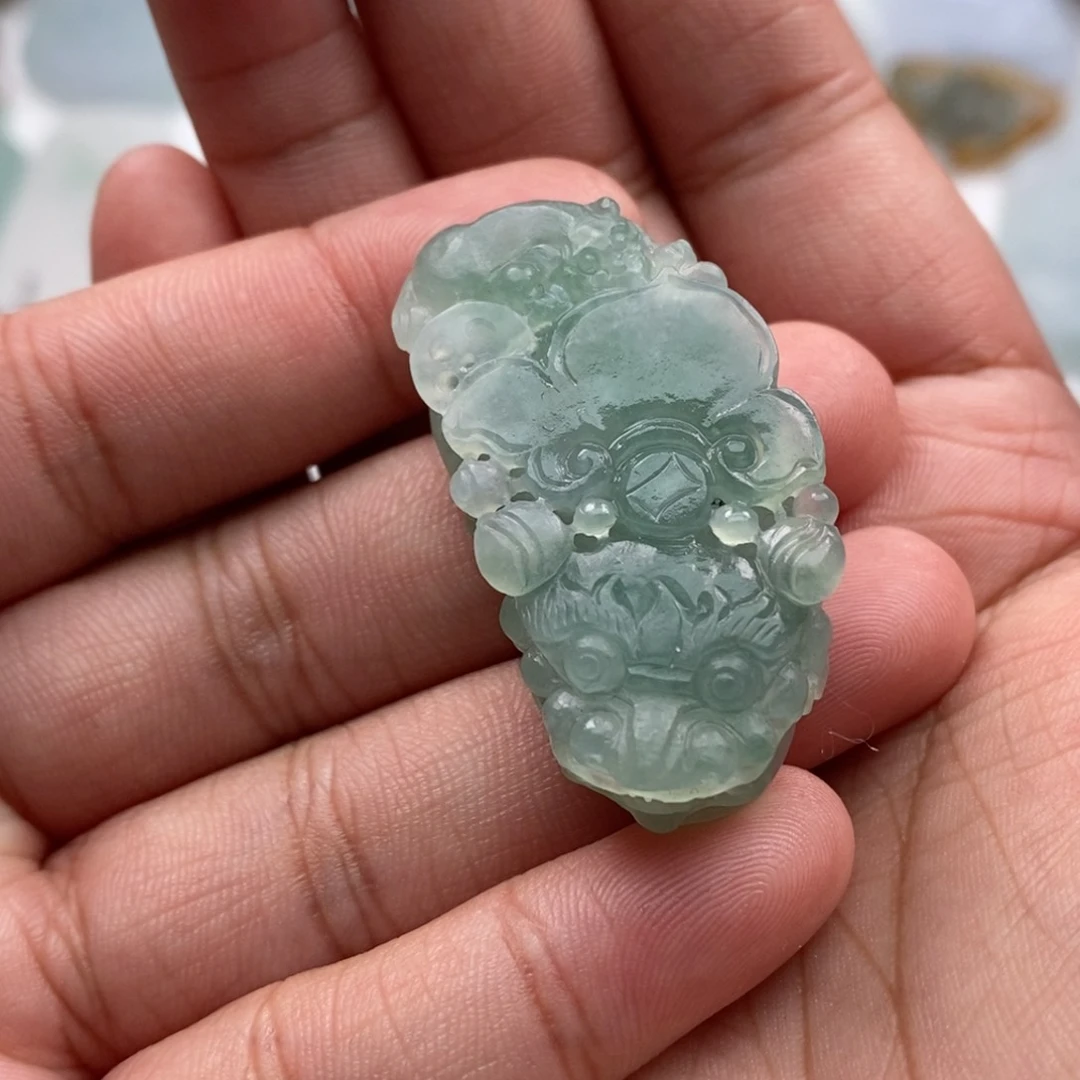 定制翡翠未镶嵌烟***生天然缅甸翡翠a货