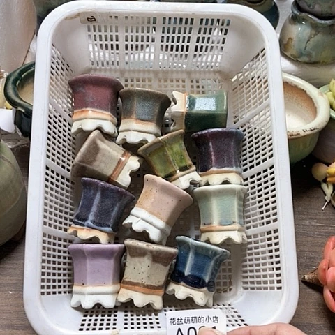 紫砂花盆021微瑕品口径3厘米左右的