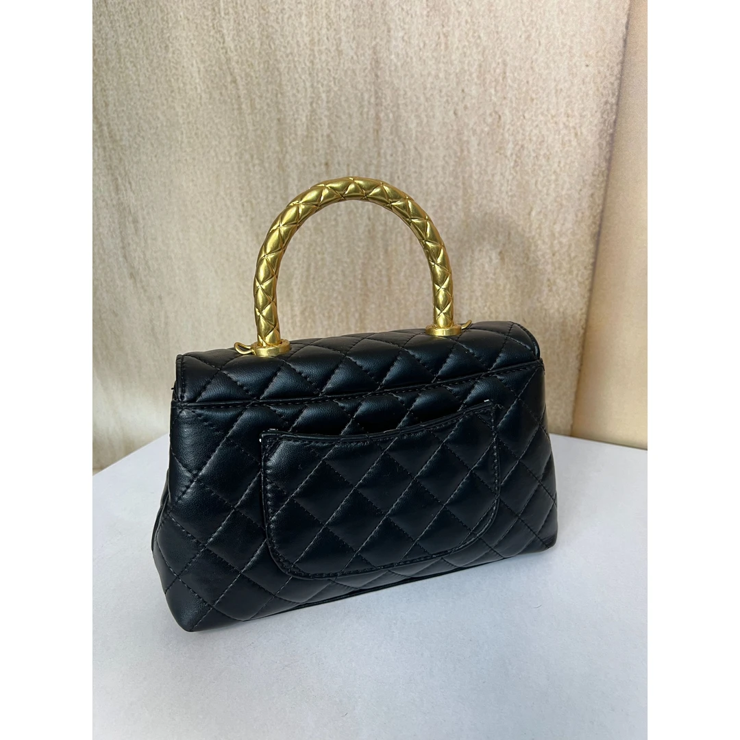 TOLEX2025新款手工时尚金豆百搭女包黑色