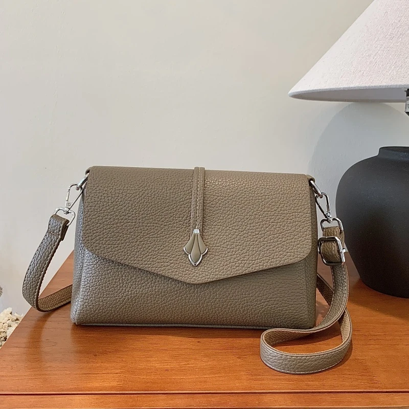 女包2025新款潮时尚单肩妈妈包百搭牛皮斜挎腋下3782小包