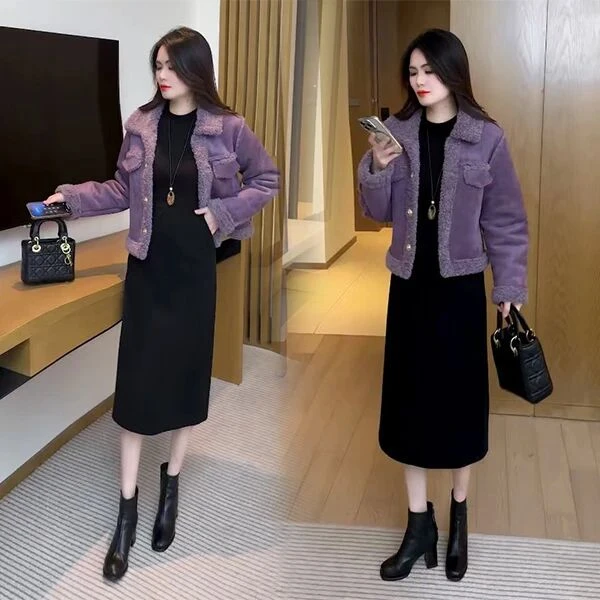 2025冬季新款时尚穿搭气质休闲洋气宽松显瘦小个子百搭套裙