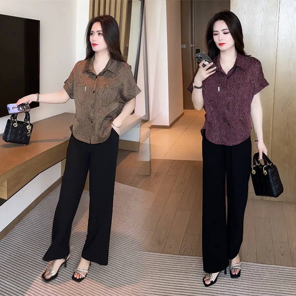 【季颜品牌】夏季穿搭衬衫休闲时尚洋气气质显瘦减龄女神短袖上衣23