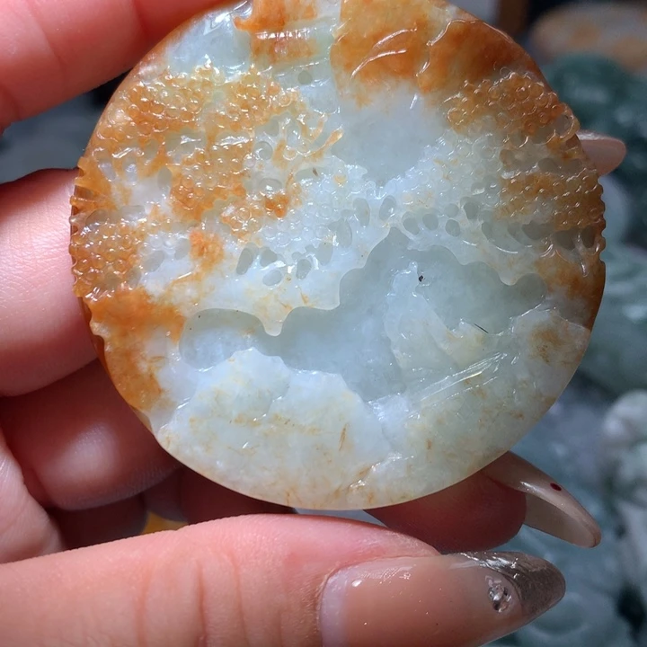 翡翠未镶嵌颈饰保真天然A货翡翠