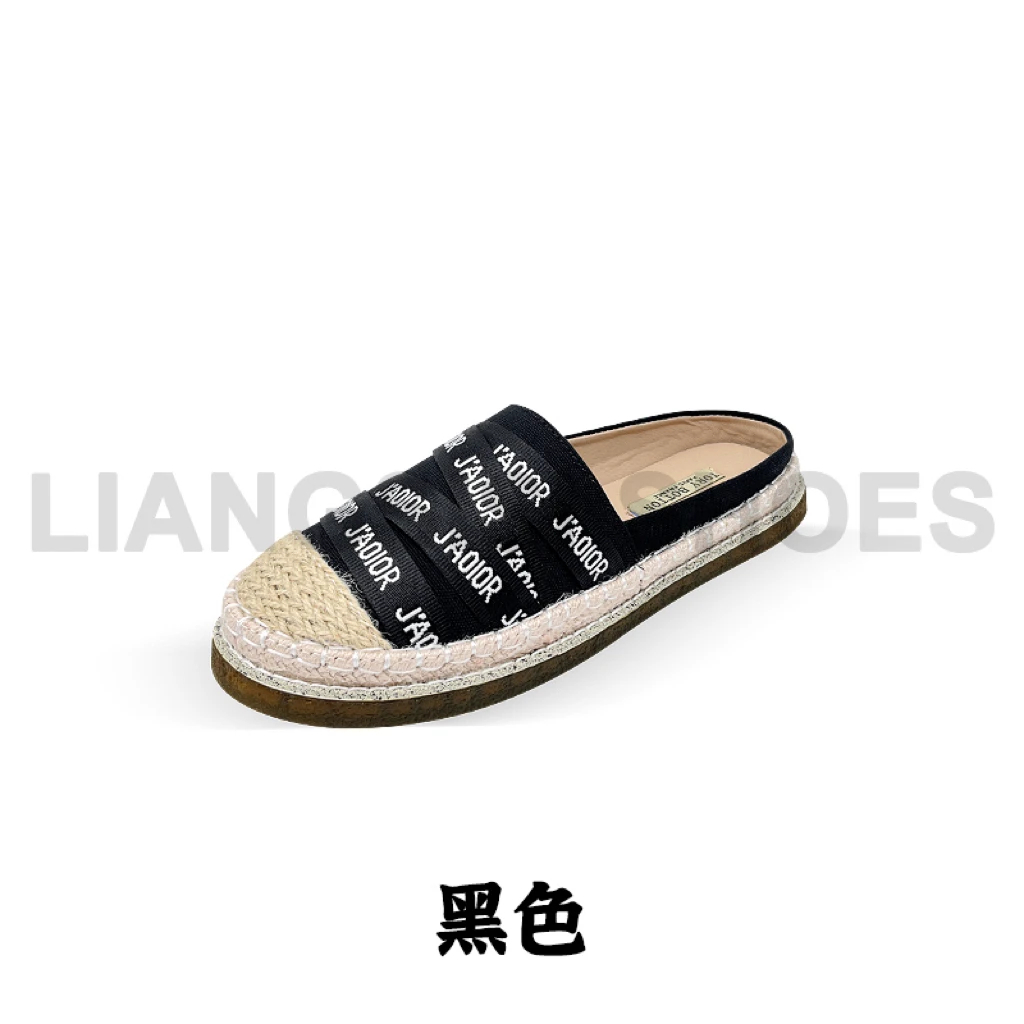 【字母渔夫鞋】小香风百搭休闲透气一脚蹬包头拖-289-23