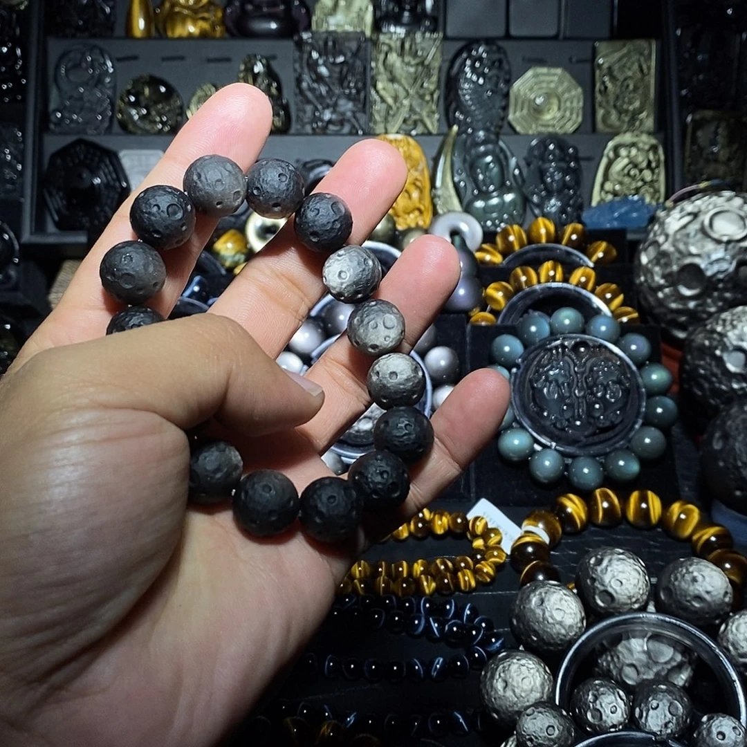 黑***Y黑曜岩未镶嵌手链