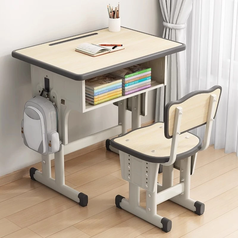 儿童学习桌椅套装学校同款可调节升降书桌写字桌小学生家用课桌椅