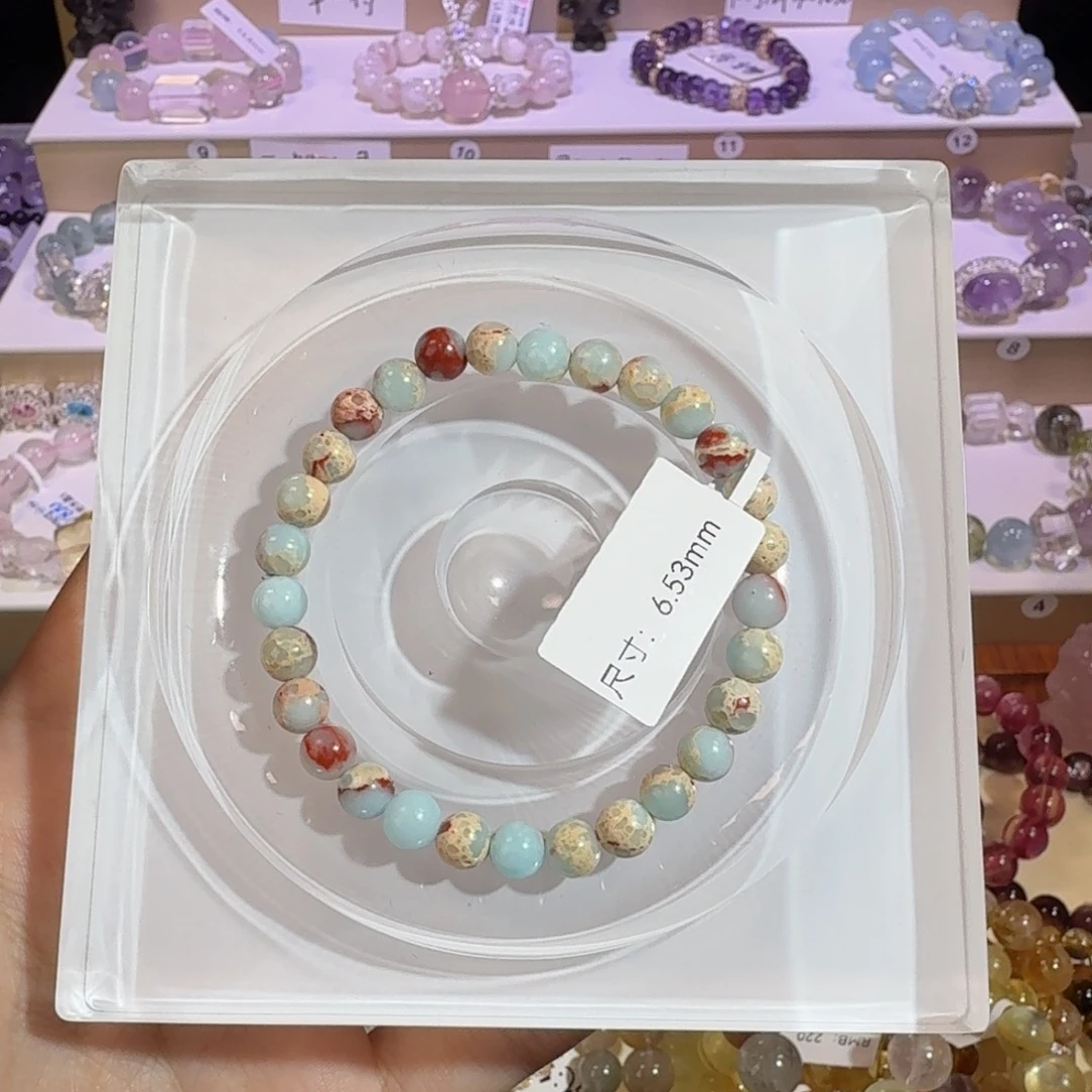 水晶手串未镶嵌寿山石