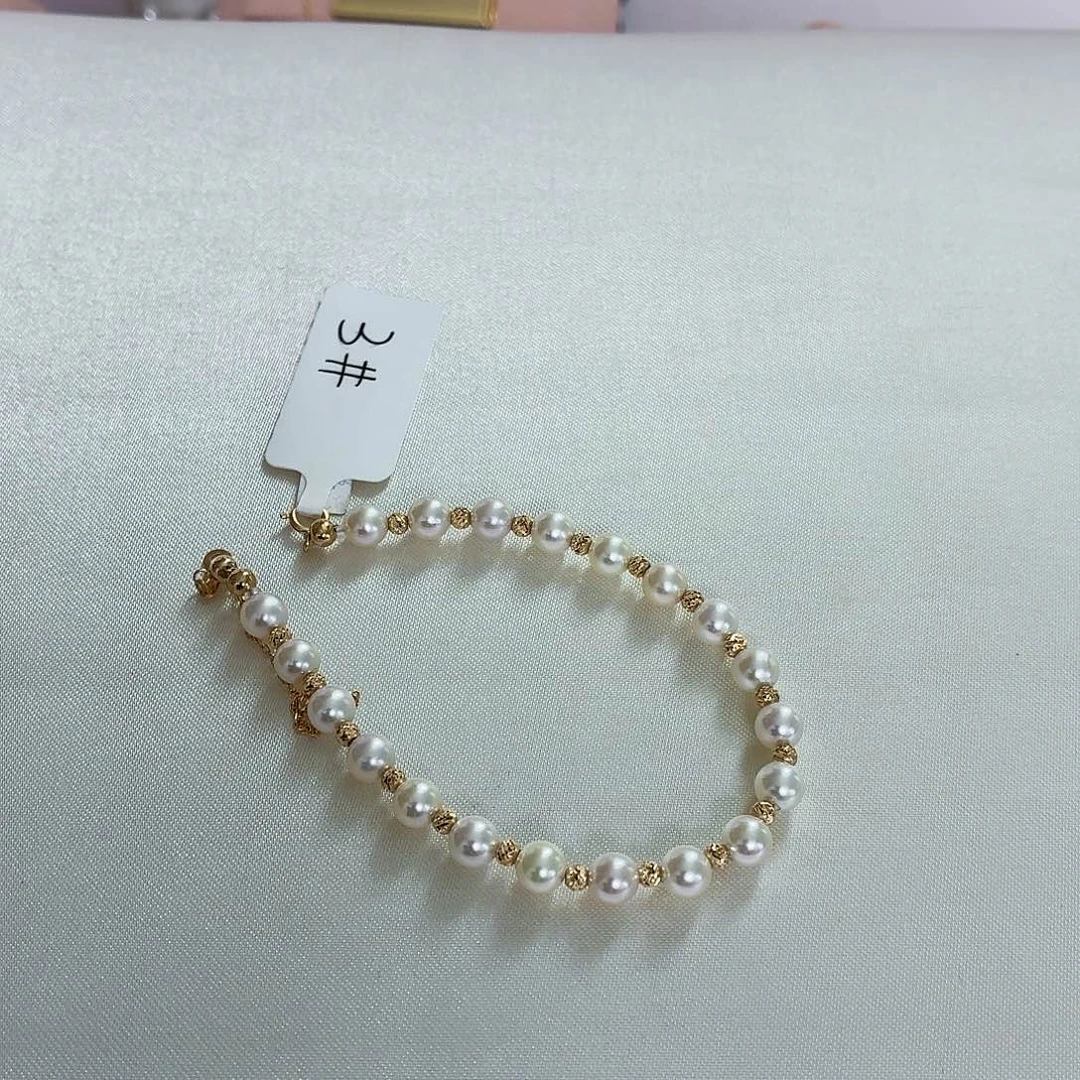 海水珍珠18K金镶嵌手绳