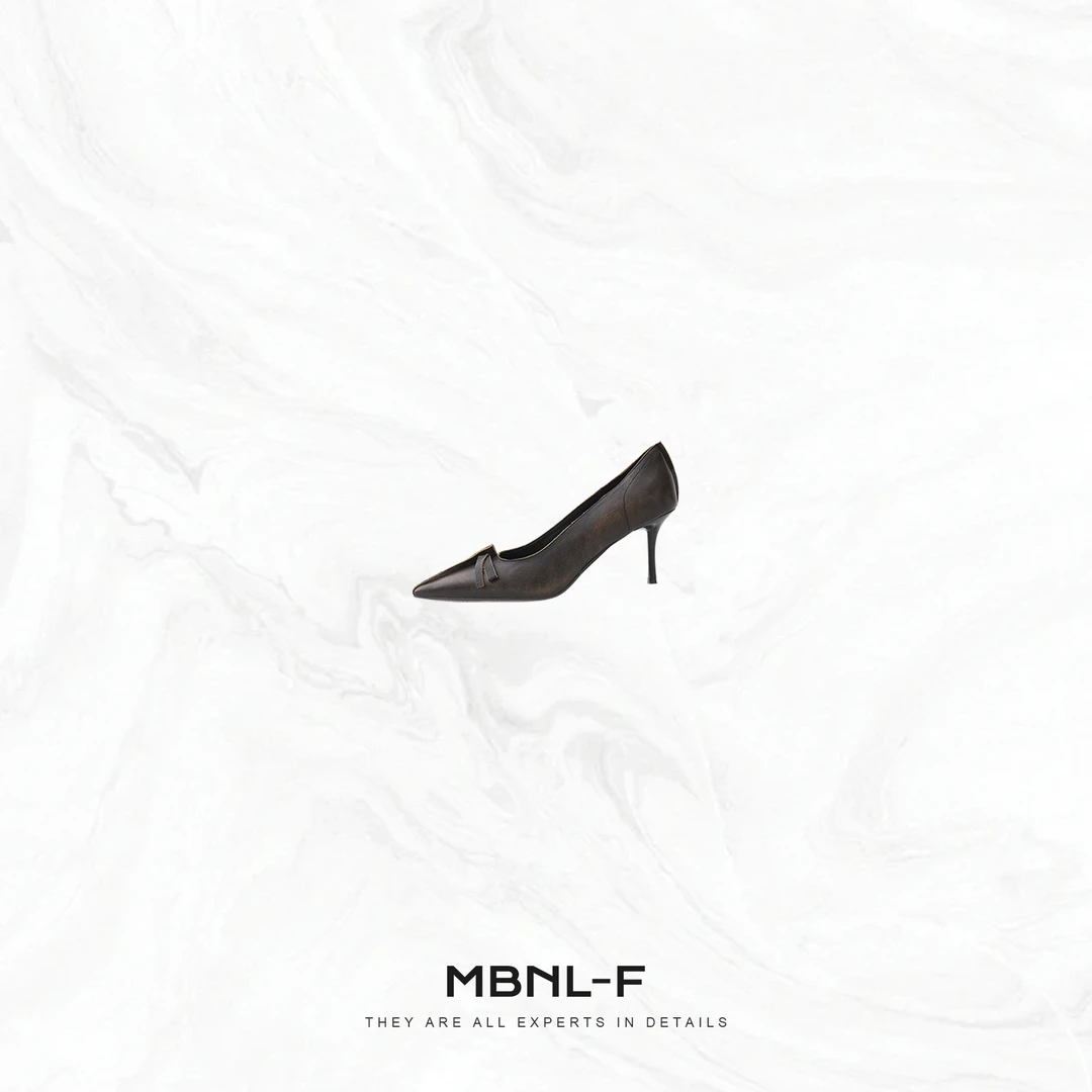 MBNL-F“经典拉达” 复古手工擦色牛皮+羊皮高跟鞋 秦磊XM-XXZ4962