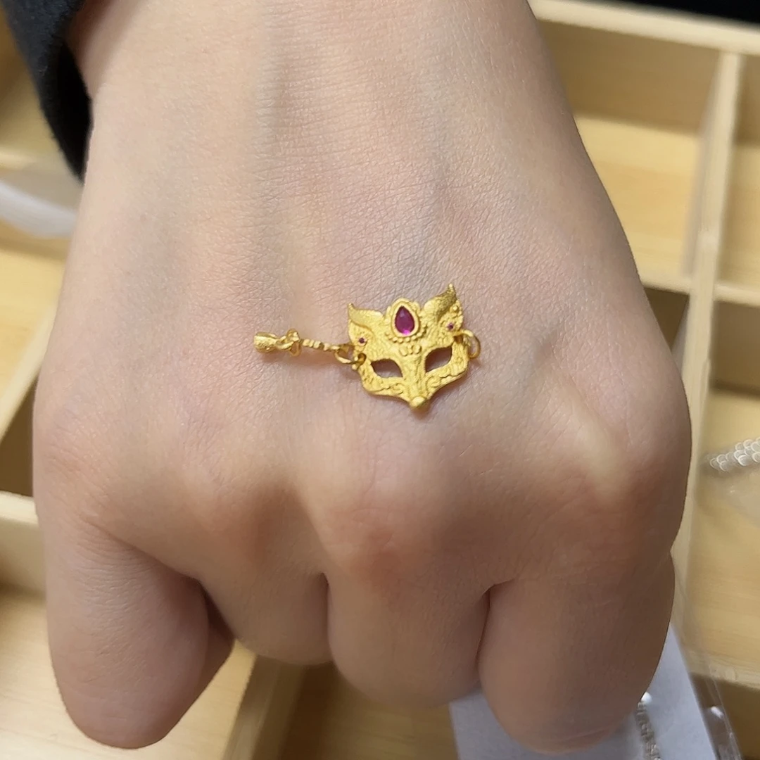 吊坠足银狐狸diy面具