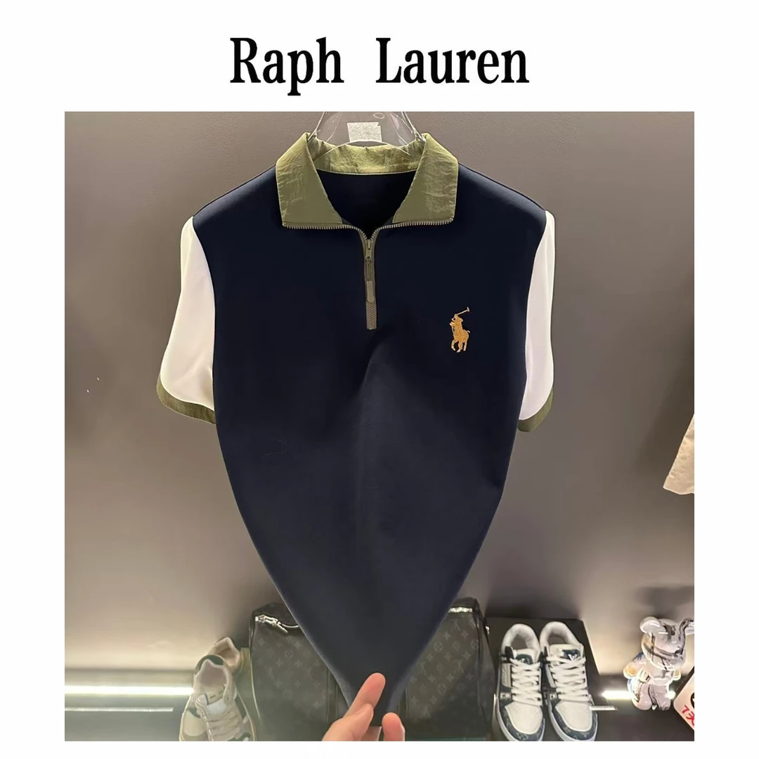 2025高奢夏季男士气质透气冰凉亲肤细腻质感刺绣短袖 YX L311