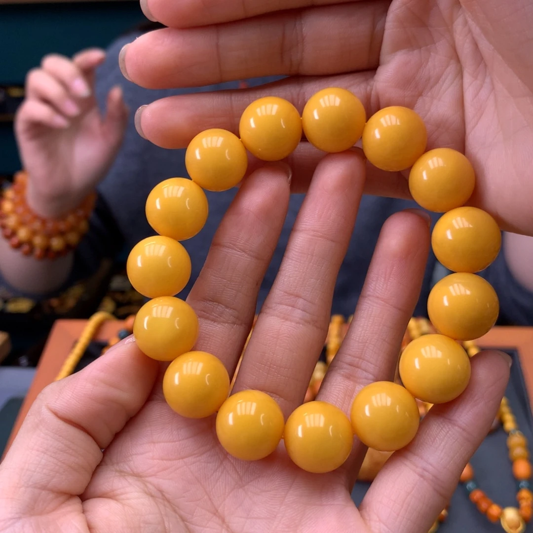 蜜蜡未镶嵌手串天然