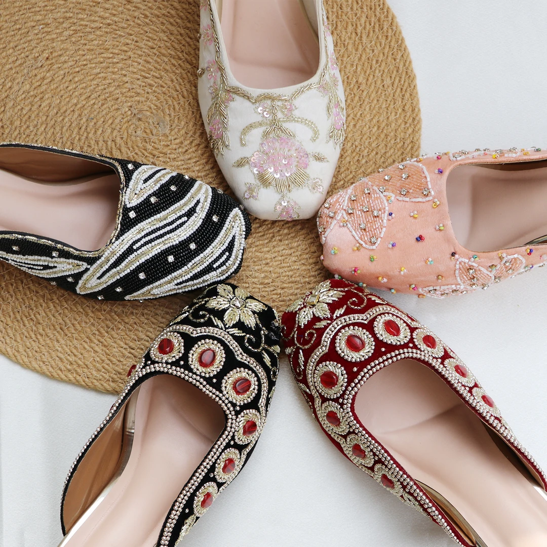 舒适圆头方跟穆勒鞋 合集I 印度手工刺绣华丽风格民族风格鞋