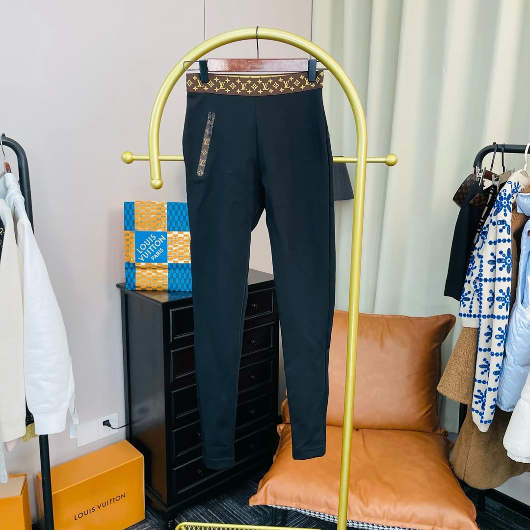 Louis Vuitton/路易威登 黑色老花满印长裤 36码 99新