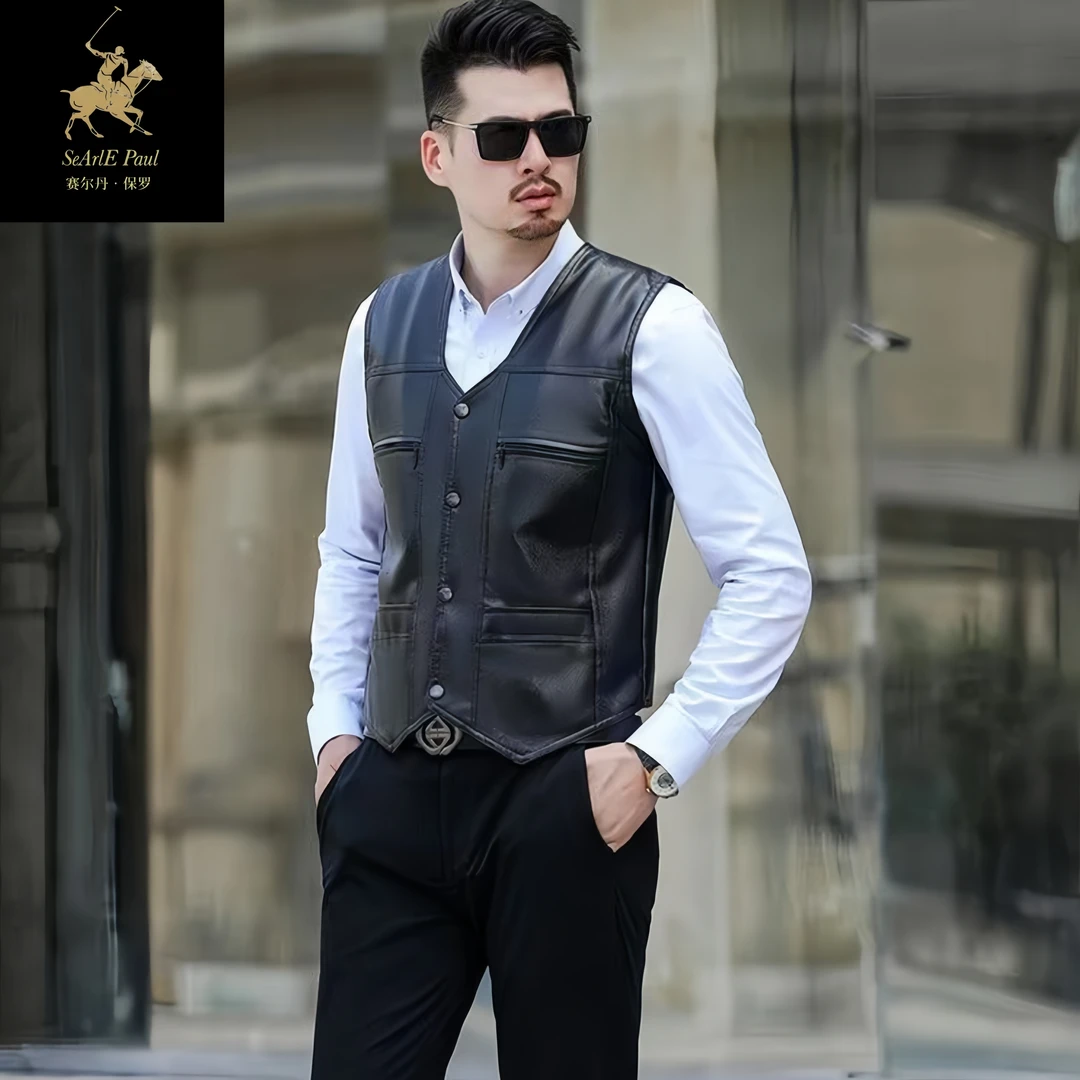 【安总专属】海宁新款高端冬款皮马甲-A015