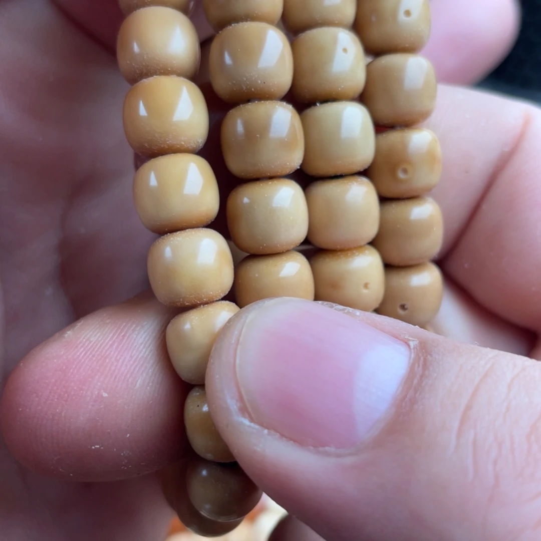 菩提根/象牙果手串龙脊老料9*8老型带月手串无科技