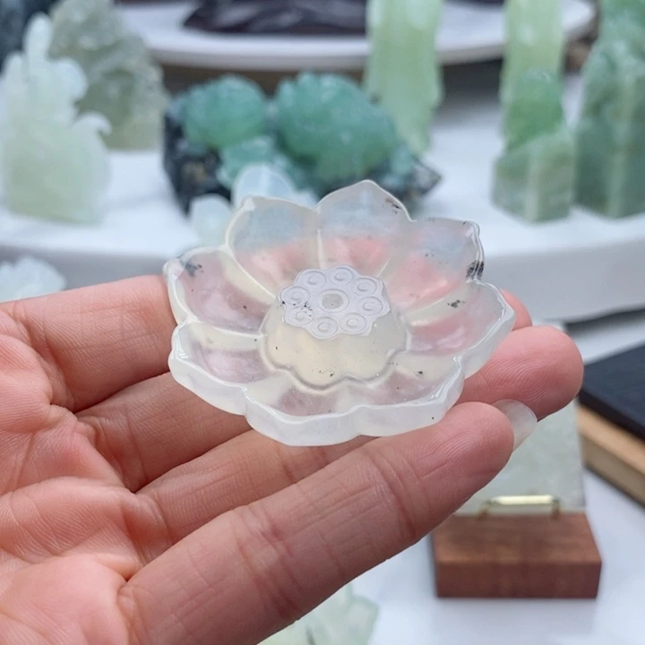 岫玉四大名玉香插未镶嵌佛*人