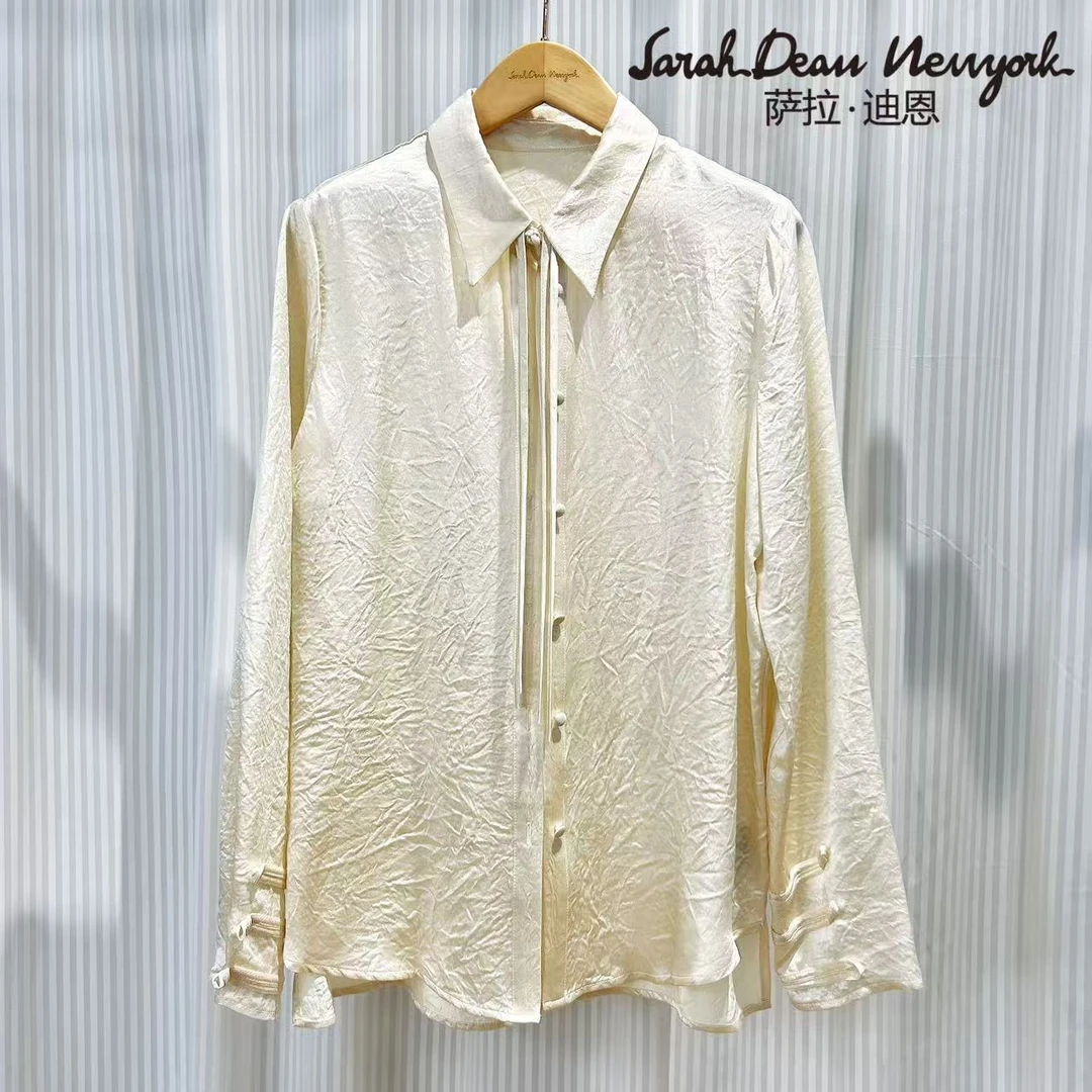 【萨拉迪恩】气质衬衫长袖时尚轻奢百搭休闲简约纯色