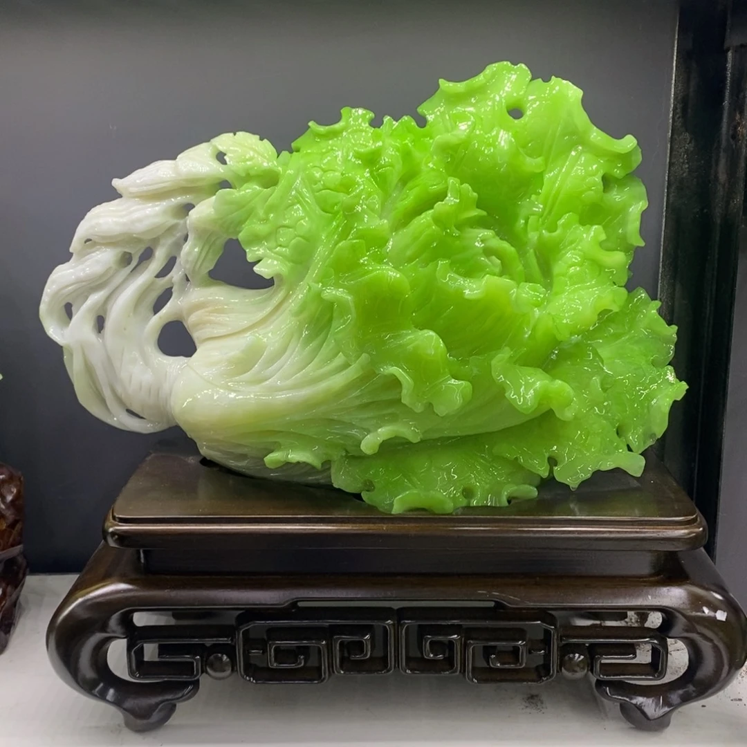 用***4玉家居摆件白菜路来