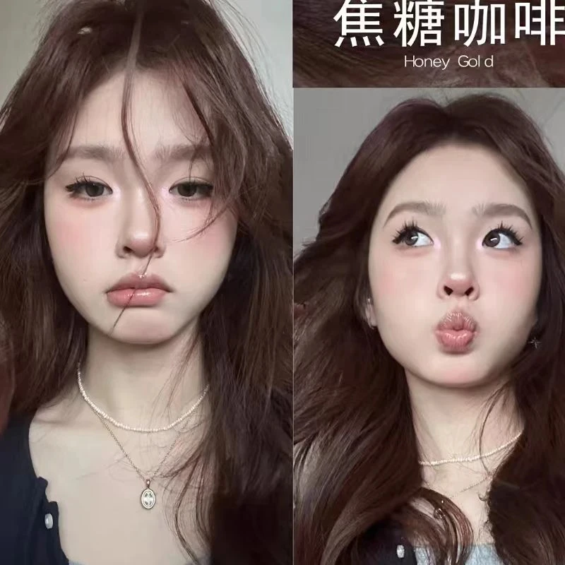 【买一送一】焦糖咖啡色染发剂植染膏显白时尚流行色在家自己染男女