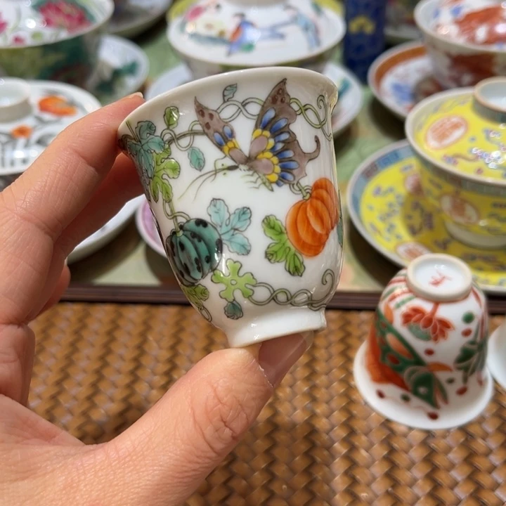 手绘茶杯盖碗陶瓷